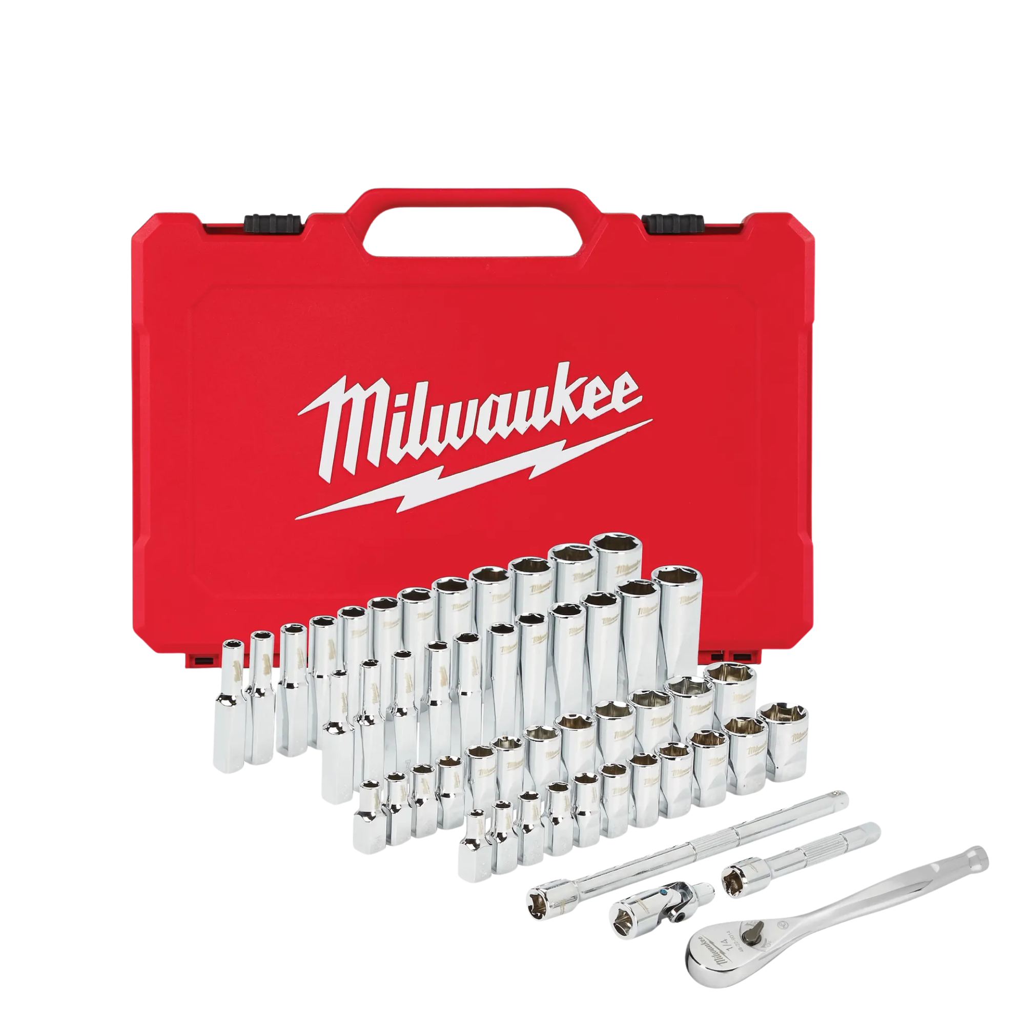 Milwaukee 1/4" Drive 50pc Ratchet & Socket Set - SAE & Metric from Columbia Safety